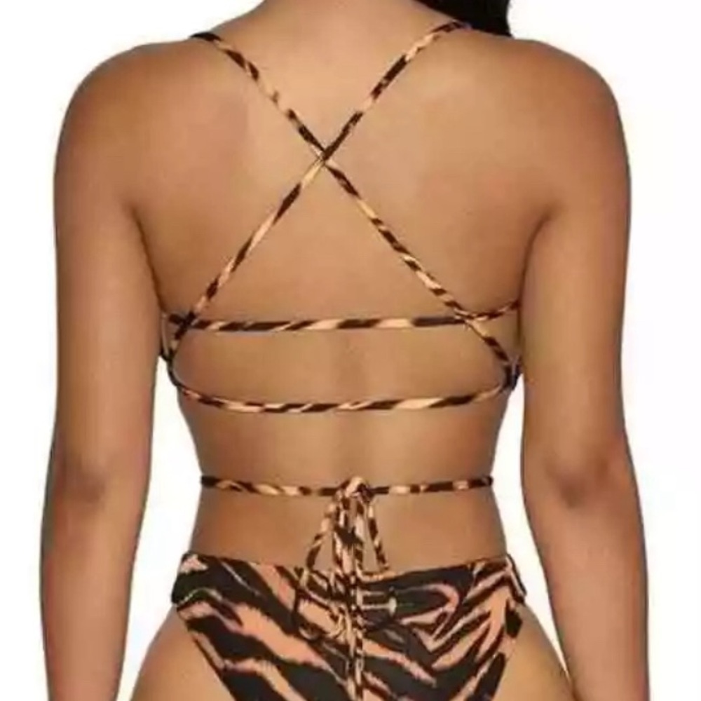 NAKED WARDROBE 2 piece bathing suit size L - Picture 8 of 8